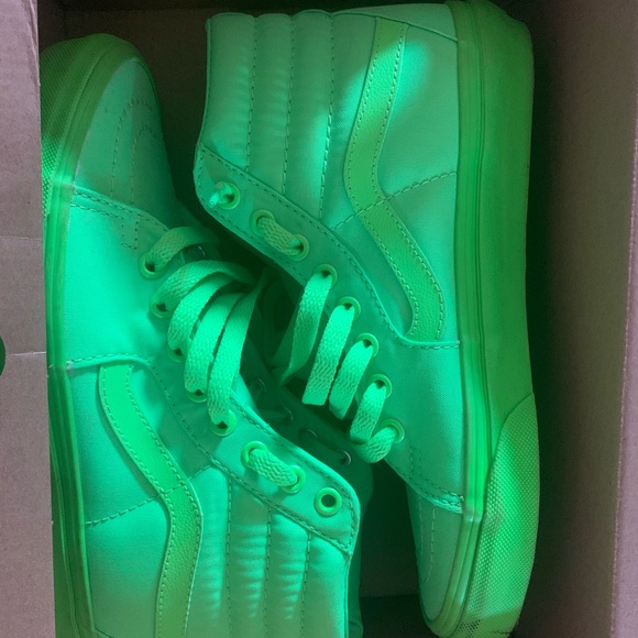 vans sk8 hi lime green